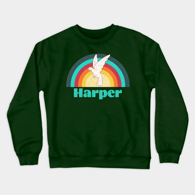 Harper - Vintage Faded Style Crewneck Sweatshirt by Jet Design